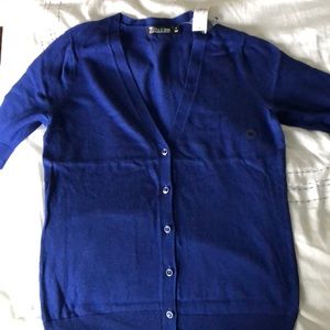 NY & CO blue short sleeve jeweled cardigan
